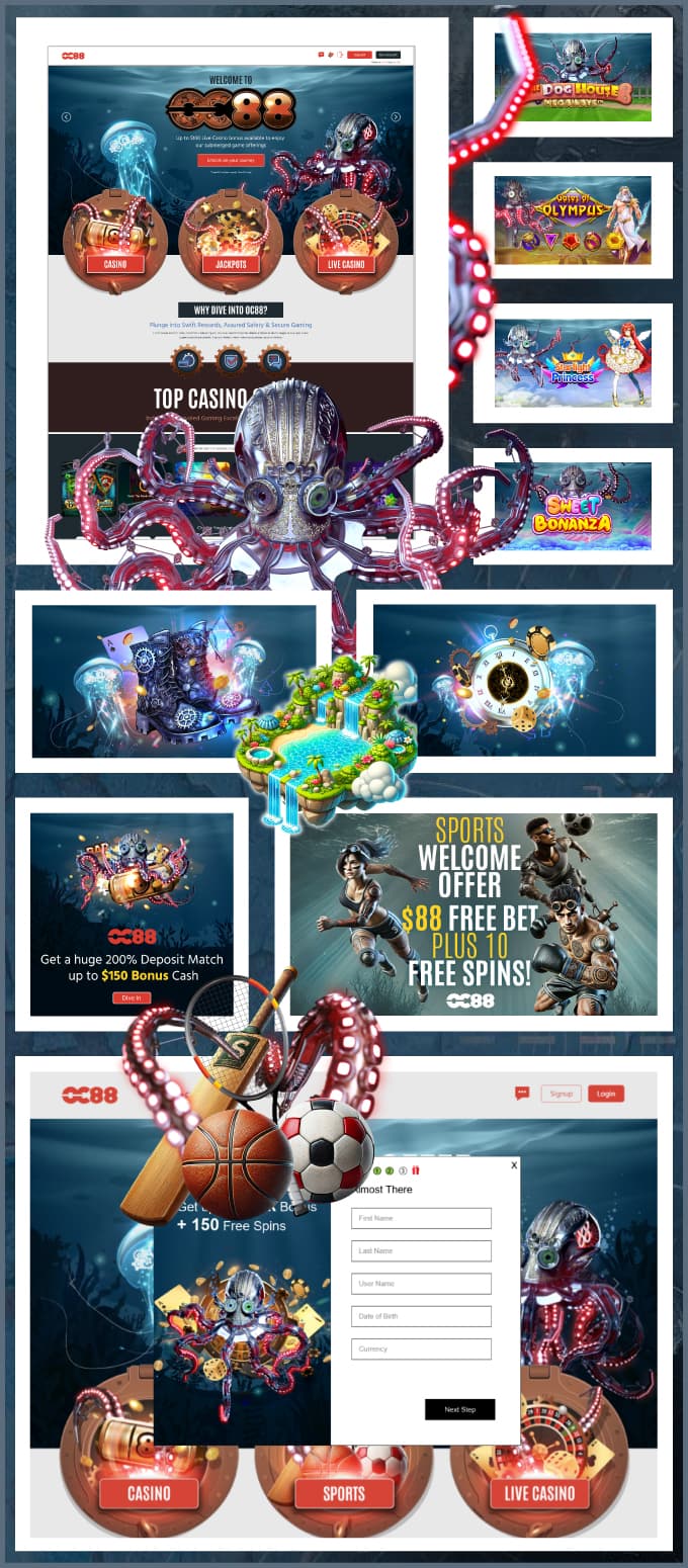 Ocean 88 casino website showcase